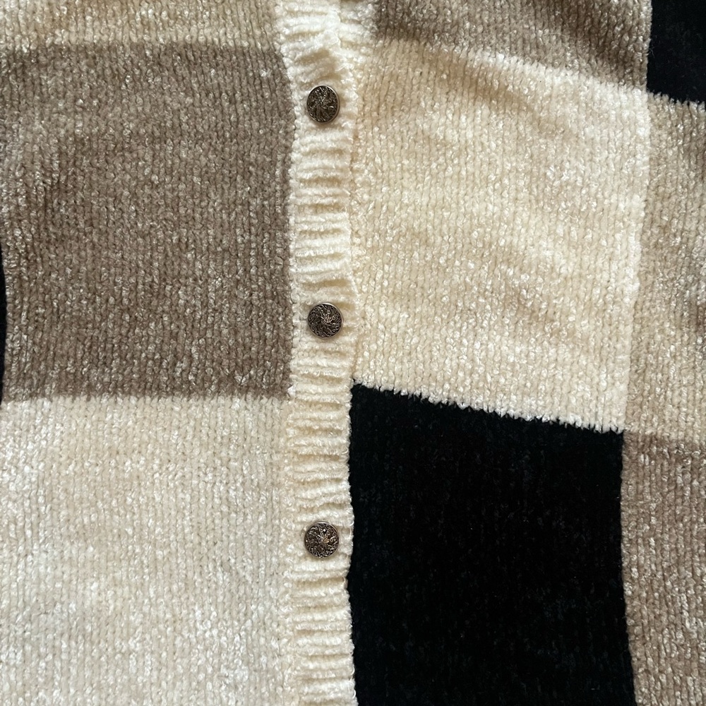 Croft & Barrow Cream and Black Cardigan - Picture 4 of 4